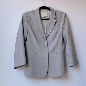 Aritzia Babaton Desmond Wool Jacket Blazer Heather Light Grey Size 10